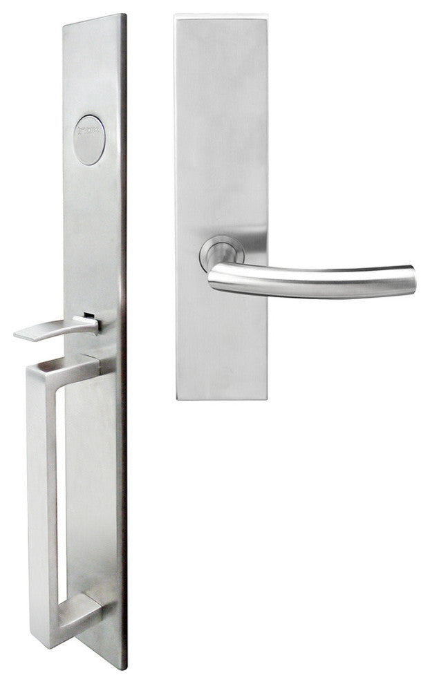Oslo Lever, Mortise Dummy Handleset, Right Hand, Satin Stainless Steel