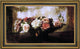 John La Farge Roses in a Shallow Bowl Framed Premium Canvas Print, 14"x28"