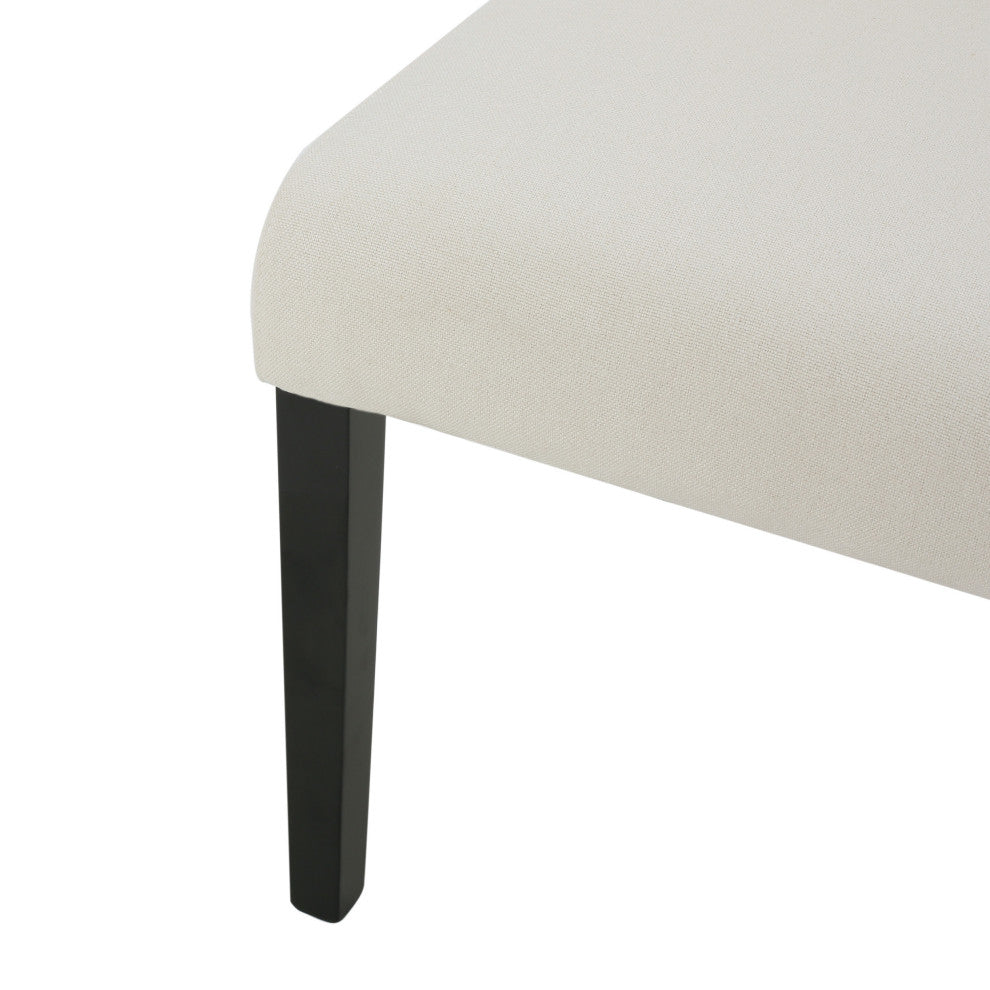 GDF Studio Arthur Contemporary Fabric Dining Chair, Set of 2, Ivory
