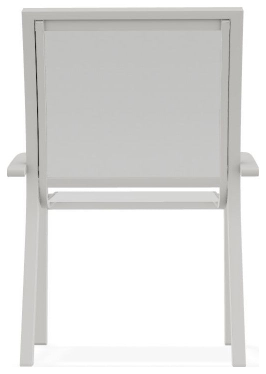 Kendall Sling Stackable Outdoor Dining Chair, White/Snow