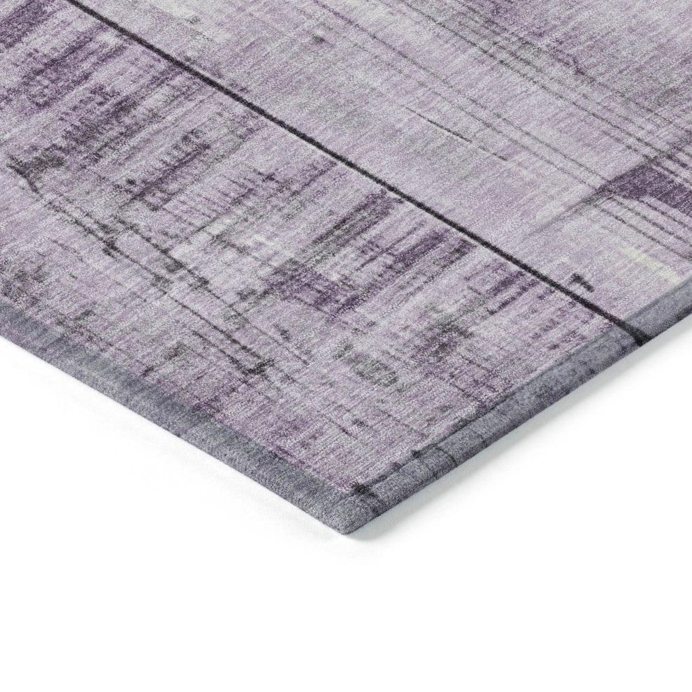 Machine Washable Indoor/Outdoor Chantille ACN1877 Purple 3' x 5' Rug