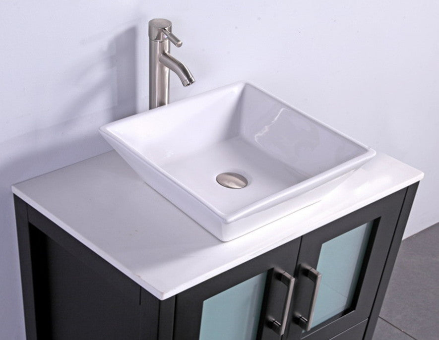 30" Bathroom Vanity With Matching Mirror, Espresso