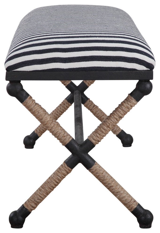 Uttermost Braddock Striped Bench
