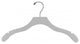 Wooden Wavy Top Hanger, White/Chrome Finish, Box of 100