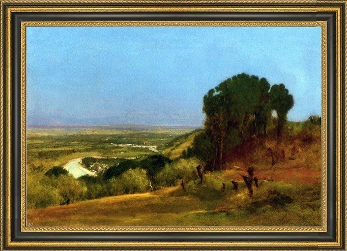 George Inness Near Perugia Framed Premium Canvas Print, 16"x24"