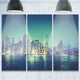 "New York City Panorama Night Concept" Metal Wall Art, 3 Panels, 36"x28"