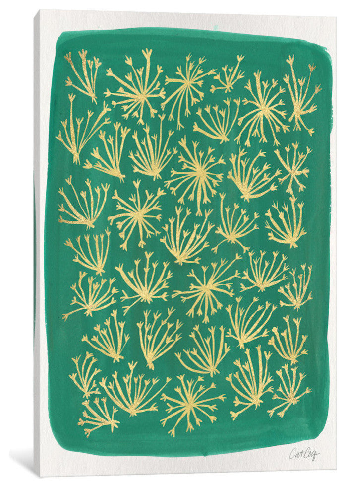 "Green Queen Anne Lace Artprint" by Cat Coquillette, 18x12x1.5