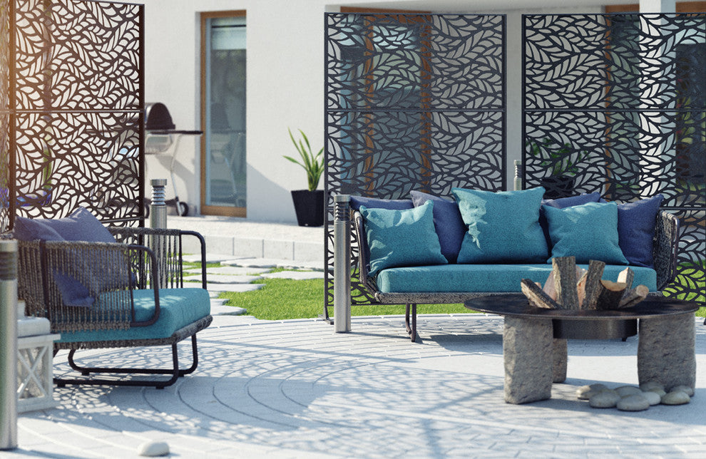 Veradek Screen Series Web Privacy Screen 3 Panel Set w/ Stand