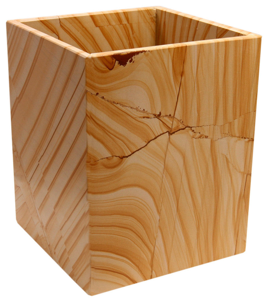 Myrtus Collection Teak Stone Waste Bin