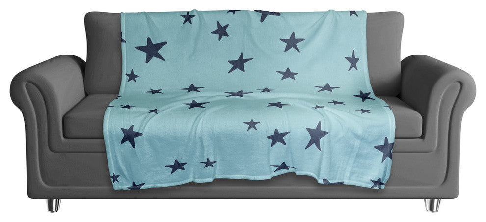 Blue Stars Pattern 50x60 Coral Fleece Blanket