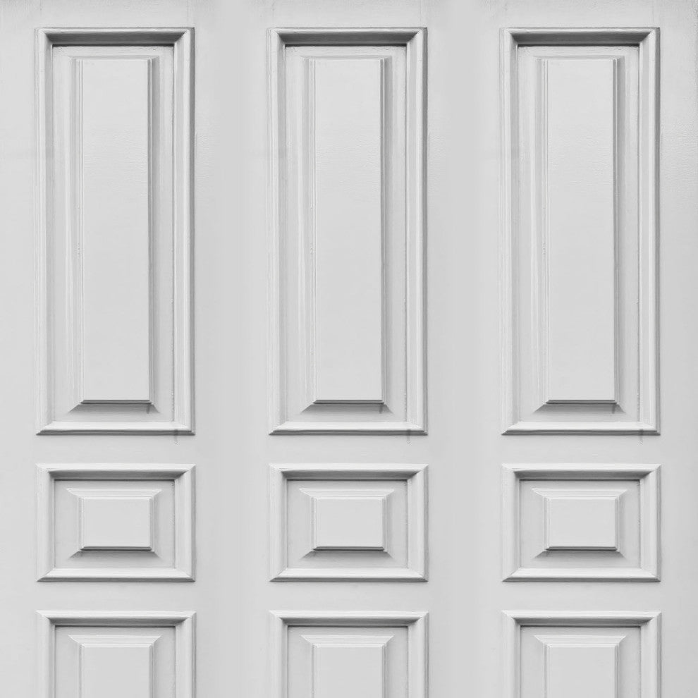 6' Tall Double Sided White Door Panel Canvas Room Divider