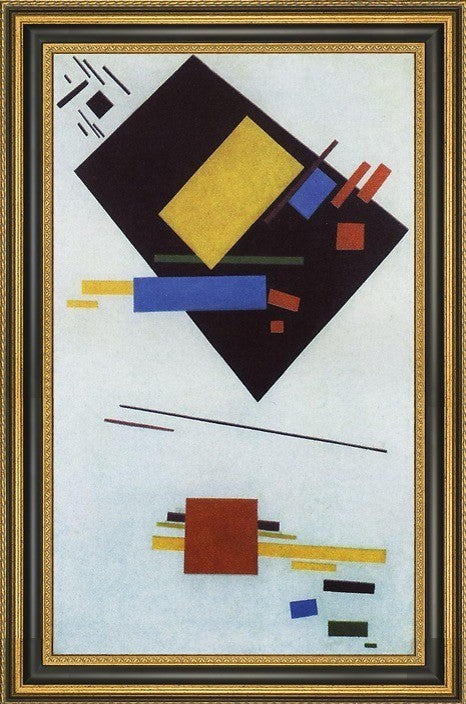 Kazimir Malevich Suprematism - 18" x 27" Framed Premium Canvas Print