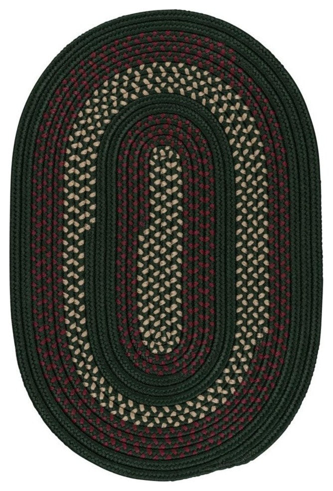 Colonial Mills Deerfield DF61 Hunter Green Traditional Area Rug, Round 12'x12'