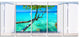 "Open Window To Gorgeous Seashore" Modern Seascape Wall Art, 5 Panels, 60"x28"