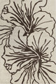 Allie Hibiscus Flower Contemporary Area Rug