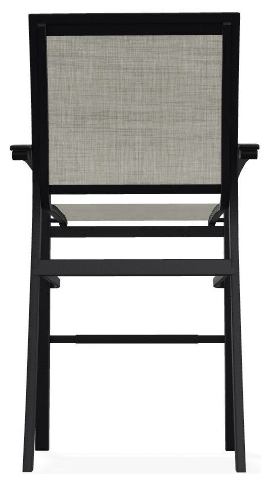 Bazza Sling Bar Height Stackable Outdoor Stool, Ella/Black