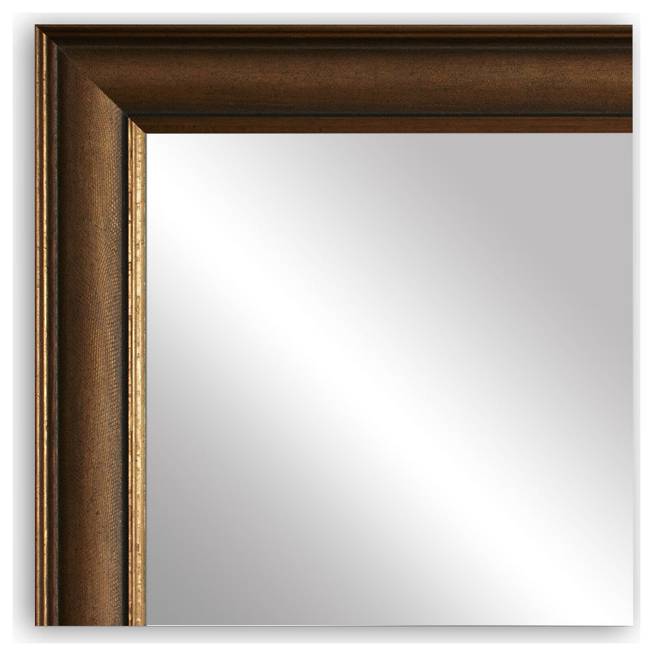 Oxfordshire Framed Wall Mirror, Bronze, 36" X 54"