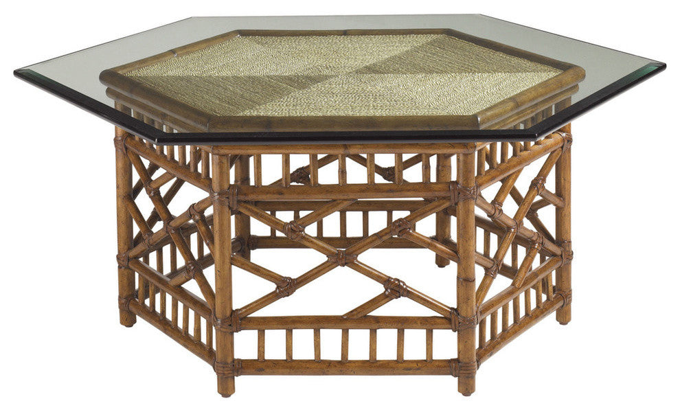 Key Largo Cocktail Table With Glass Top