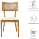 Caledonia Fabric Upholstered Wood Dining Chair Set of 2 - Natural White