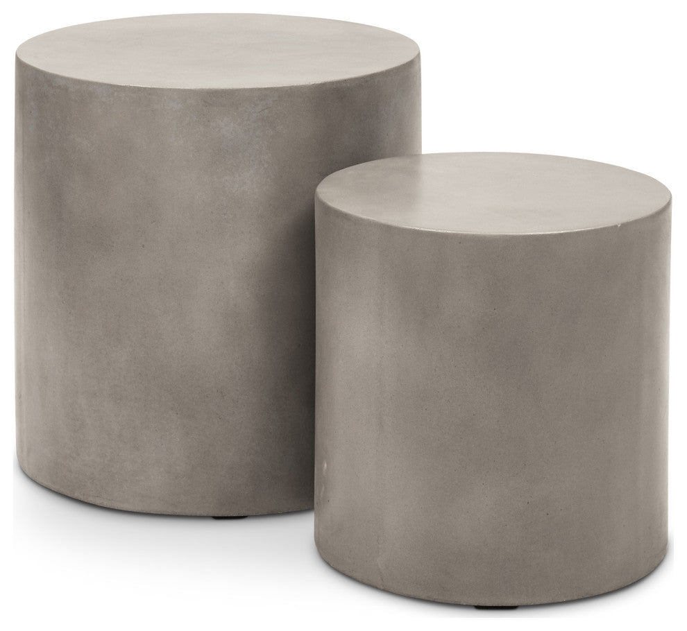 Una Pedestal, Set of 2, Dark Gray