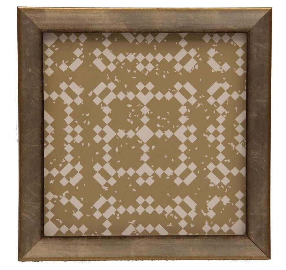 Gold Geometric # 4, Wide Transitional Metallic Frame