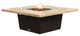 Square Fire Pit Table, 56x56, Propane, So Cal Special Granite, Bronze