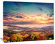 Colorful Sunset in Foggy Mountains, Large Landscape Canvas Art Print, 40"x30"
