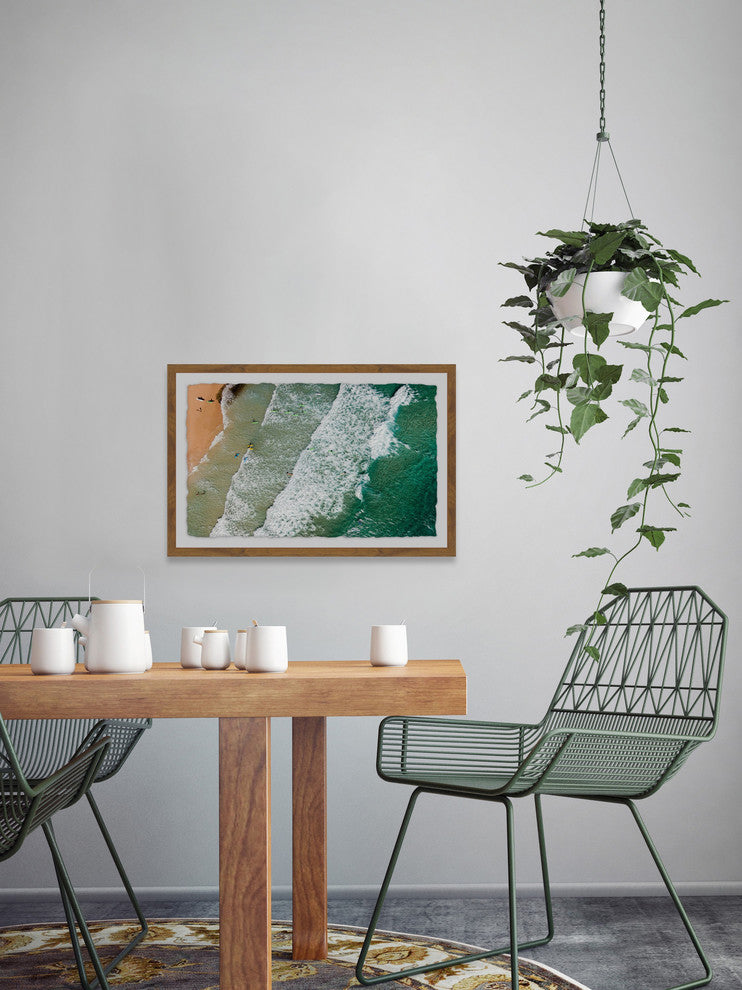 "Crashing Waves" Framed Painting Print, 36"x24"