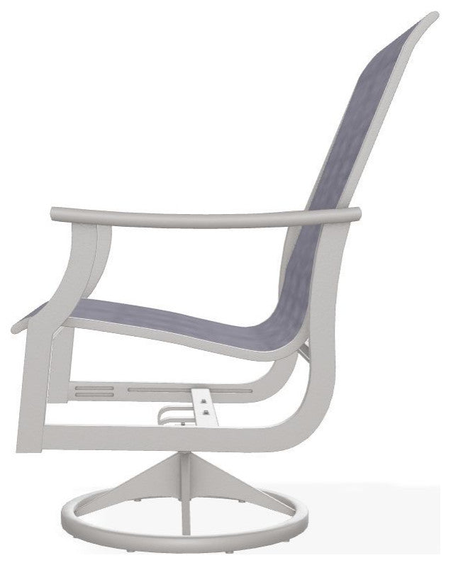 St. Catherine Sling Outdoor Swivel Rocker, Brooks/Warm Gray