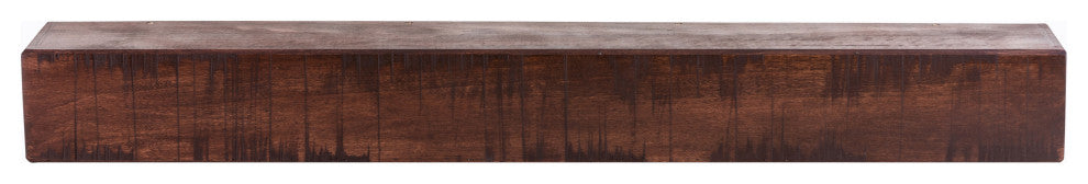 Rustic Fireplace Mantel Shelf, Mahogany, 60"