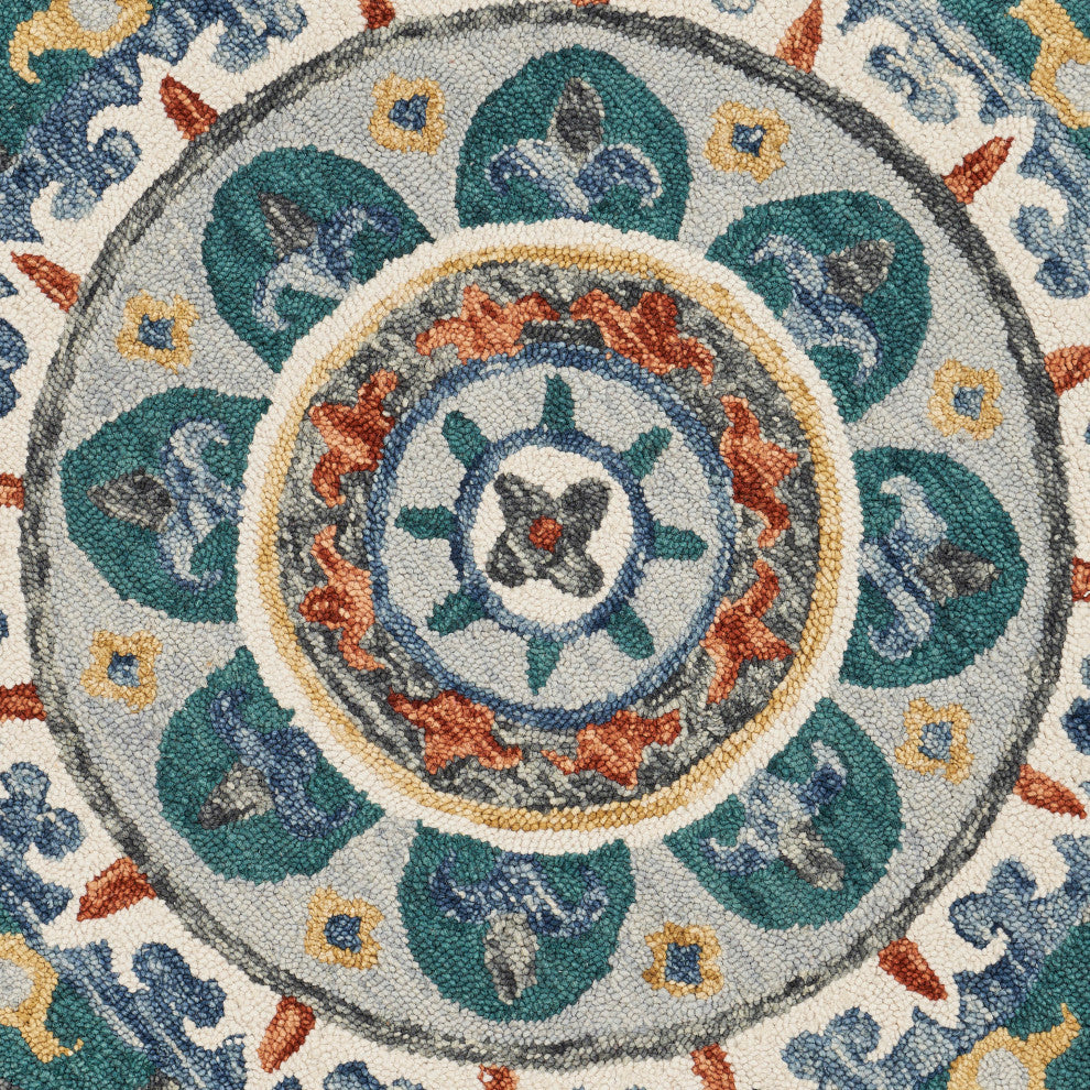 Eclectic Floral Mandala Indoor Area Rug, 6' Round