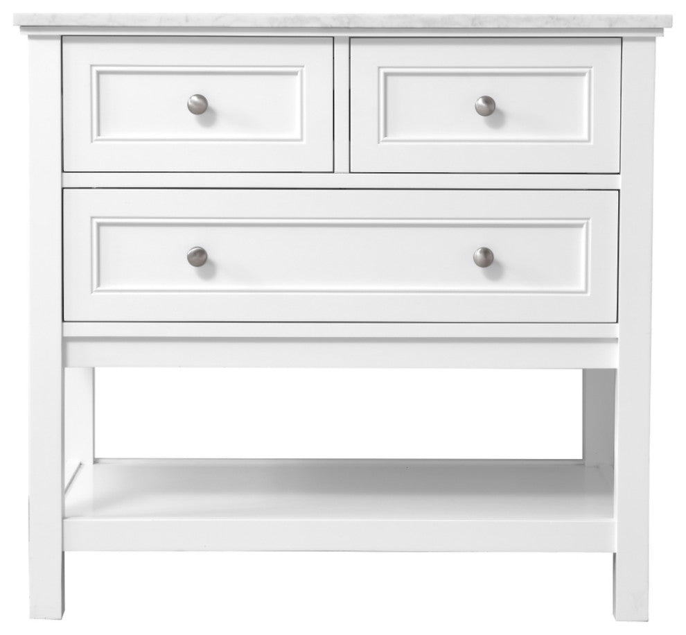 Matilda 36" Single Bathroom Vanity Set, White