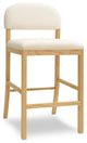 Calla Cream Performance Velvet Counter Stool