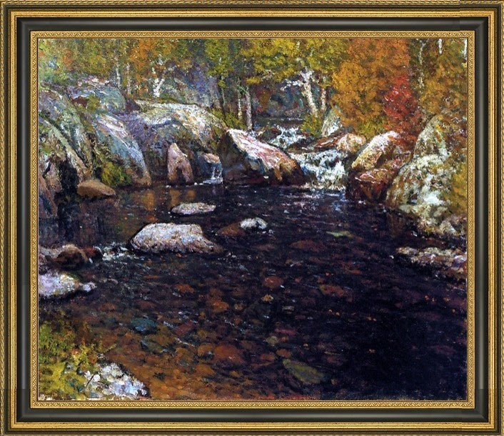 John Joseph Enneking Woodland Pool Framed Premium Canvas Print, 20"x25"
