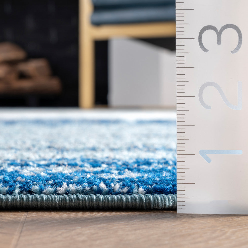 Nuloom Abstract Rainfall Area Rug, Blue 4'x6'