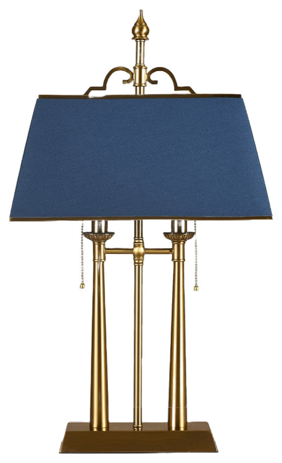 Pasargad Home Executive Stainless Steel Table Lamp with Shade