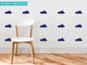 Clouds Fabric Wall Decals, Set of 18 Clouds, Navy