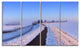 "Lake And Dike At Sunrise Panorama" Landscape Wall Art, 4 Panels, 48"x28"