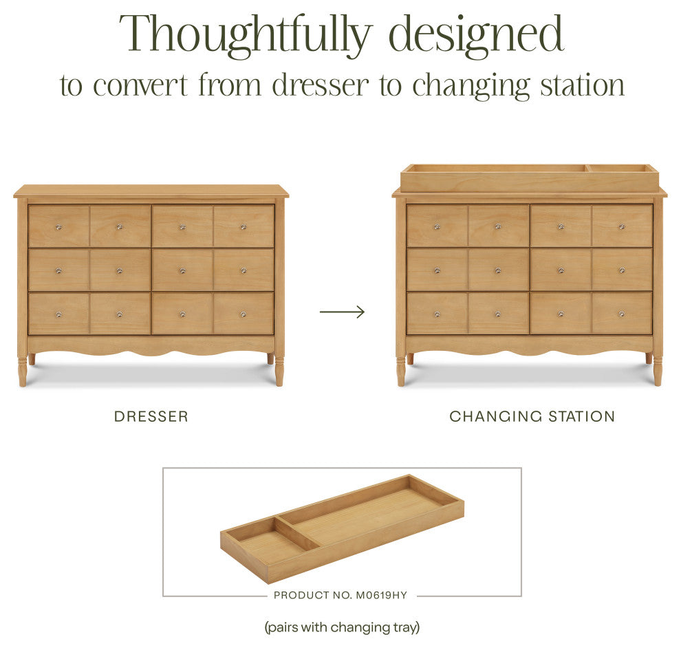 Liberty 6-Drawer Assembled Dresser, Honey