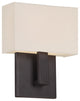 WAC Lighting Manhattan LED Wall Sconce, Brushed Bronze, 7"