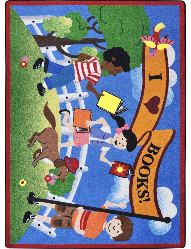 Kid Essentials Rug, Library Day, 5'4"x7'8"