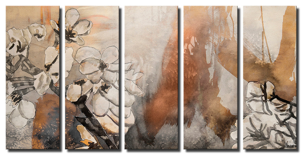 Painted Petalsx2-Piece Set Canvas Wall Art, 30"x30"
