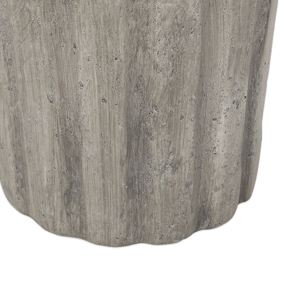 Bjorn Outdoor Lightweight Concrete Accent Side Table