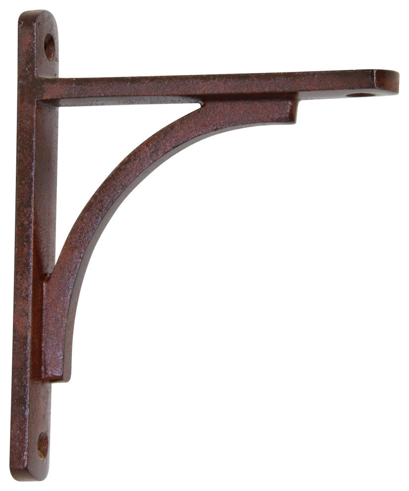 Antique Nickel Finish Iron Small Shelf Bracket, Rust