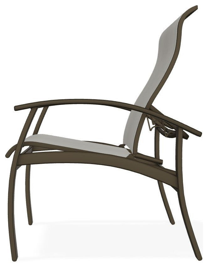 Belle Isle Sling Adjustable Outdoor Dining Chair, Augustine Oyster/Beachwood