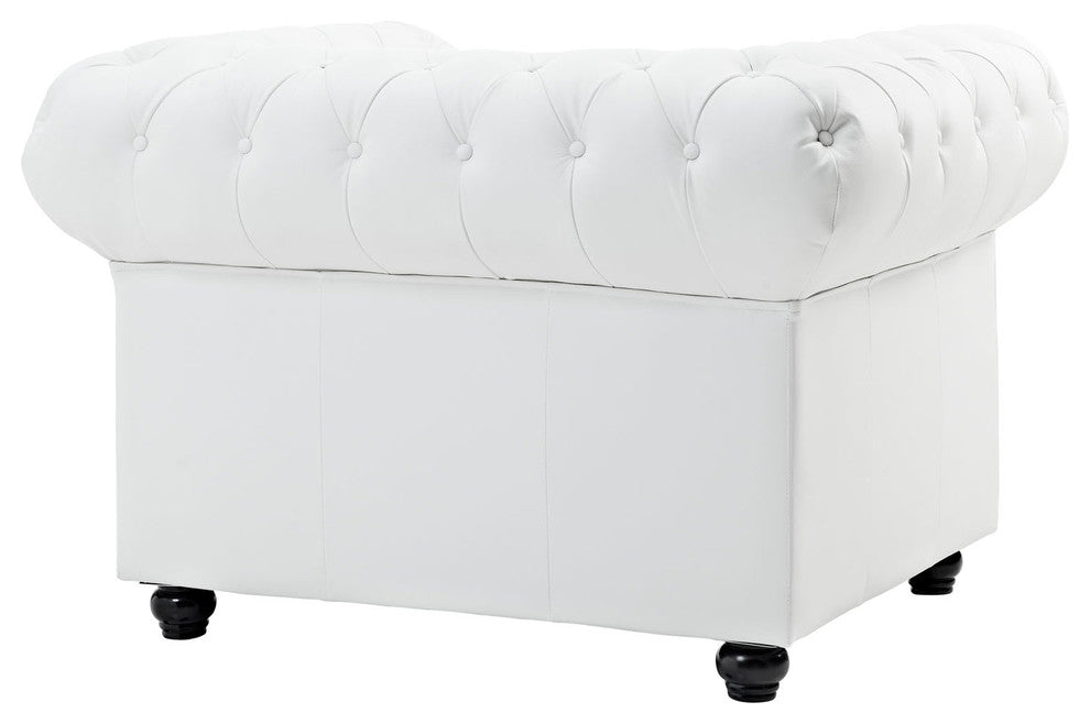 Modern Contemporary Living Room Armchair White