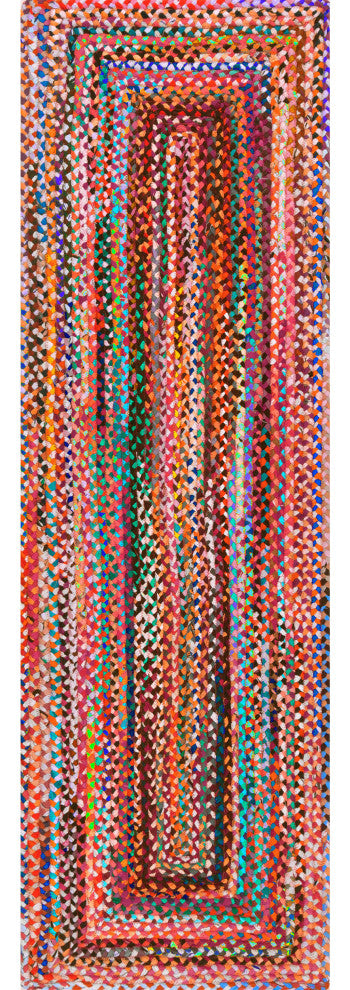 Nuloom Casual Handmade Braided Cotton Area Rug, Multicolor 2'6"x8'