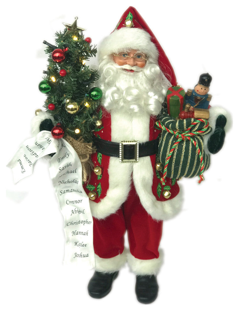 18" Merry Xmas Claus with Lights