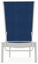 Leeward Sling Stackable Outdoor Chaise Lounge, Cobalt/Snow