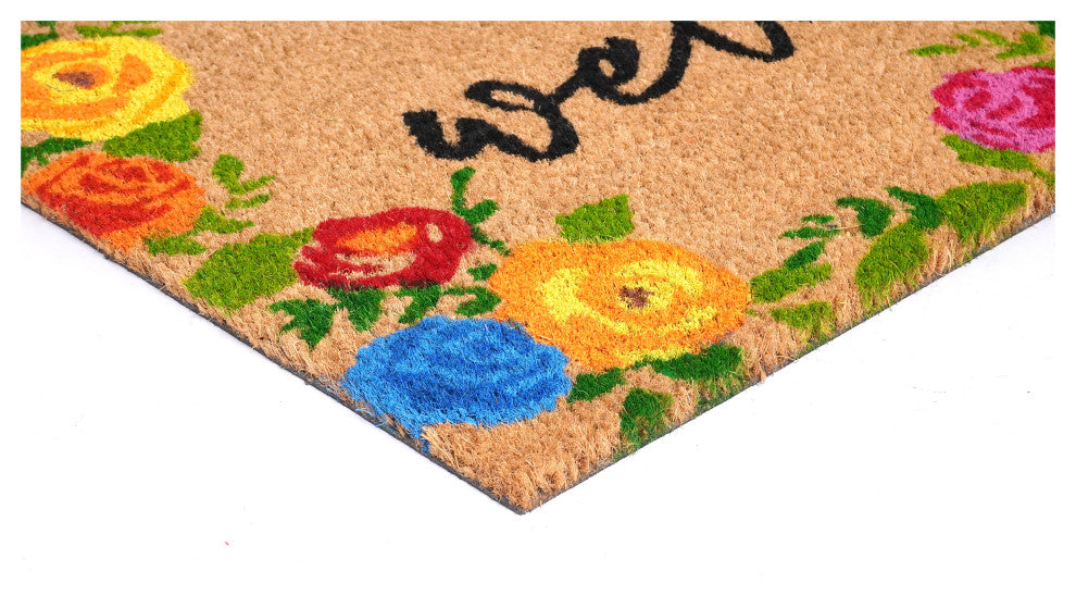 Calloway Mills Colorful Roses Welcome Doormat, 24" X 36"